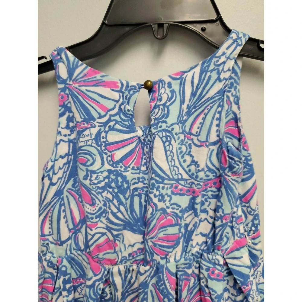 Lilly Pulitzer Girls' My Fans Target Maxi Ruffle‎ Hem Dress-Size XS (4/5)